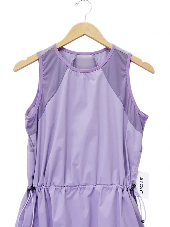 NWT Stoic Desert Dress Sz Small Chalk Violet Athletic Mesh Quick Dry Cinch Waist - Picture 5 of 13
